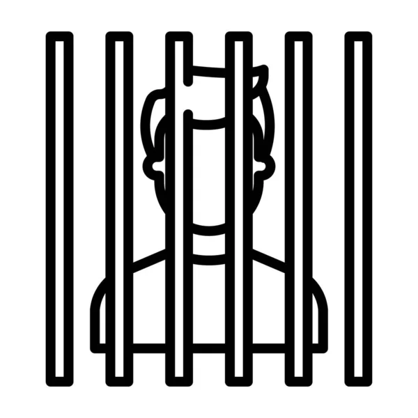 Vězení Ikona Vektorové Ilustrace — Stockový vektor
