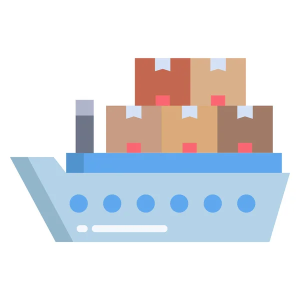 Vrachtschip Vectorillustratie — Stockvector