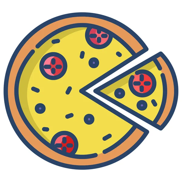 Pizza Icono Web Ilustración Vectorial — Vector de stock