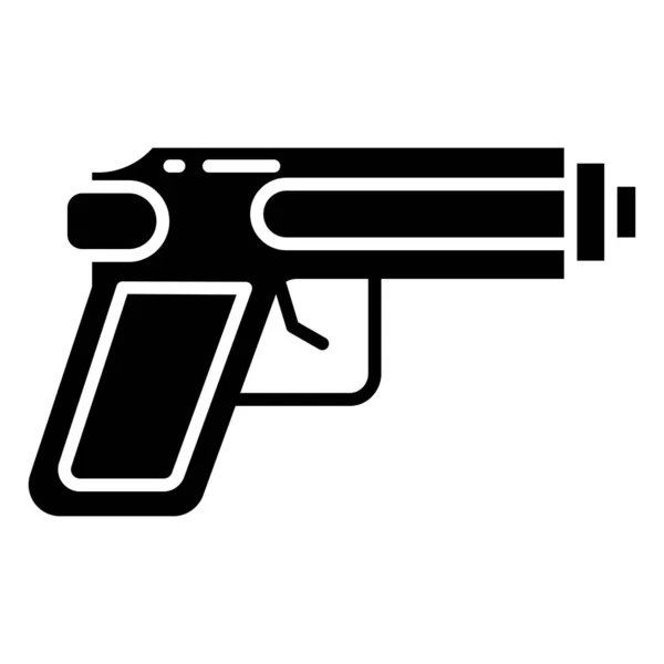 Pistola Icono Web Ilustración Simple — Vector de stock