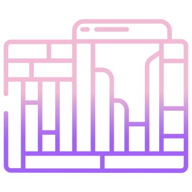 Bina. Web simgesi basit illüstrasyon