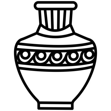 Vazo basit simgesi, vektör çizim