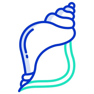 Beyaz arkaplanda basit deniz kabuğu simgesi