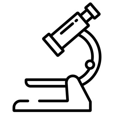 Mikroskop. Web simgesi basit illüstrasyon