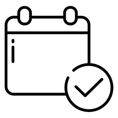 Takvim simgesi, vektör çizimi