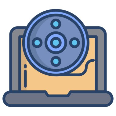 dizüstü bilgisayar simgesi, vektör illüstrasyonu