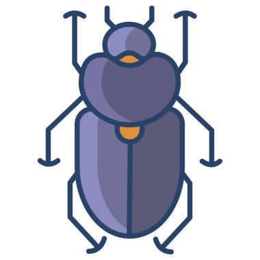 Böcek basit simgesi, vektör illüstrasyonu