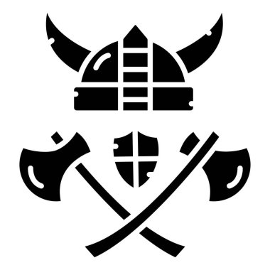 Viking web simgesi basit vektör illüstrasyonu