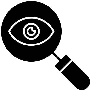 Büyüteç. Web simgesi basit illüstrasyon