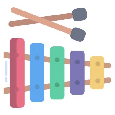 Ksilofon. Web simgesi basit tasarım