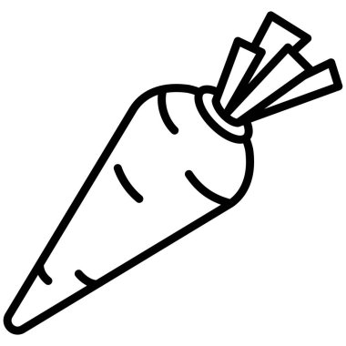 Havuç, web simgesi basit bir illüstrasyon