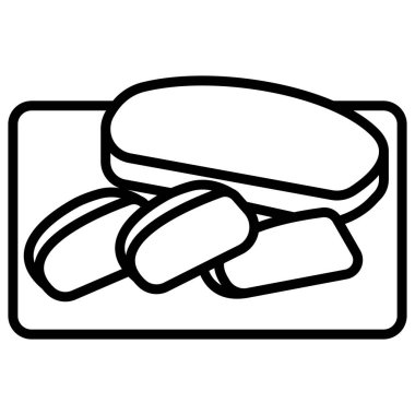 düz Ciabatta vektör resimleme