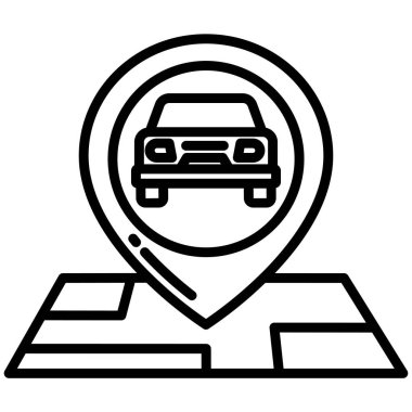 - Araba. Web simgesi basit illüstrasyon