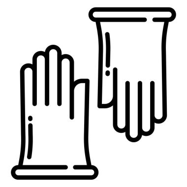 Eldiven. Web simgesi basit illüstrasyon 