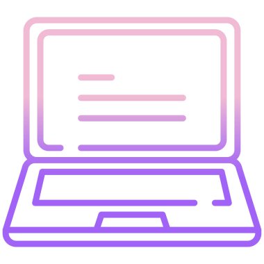 dizüstü bilgisayar simgesi, vektör illüstrasyonu