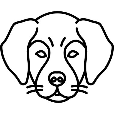 köpek ağı simgesi, vektör illüstrasyonu 