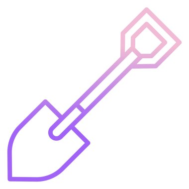 Beyaz arkaplanda basit bir kürek simgesi