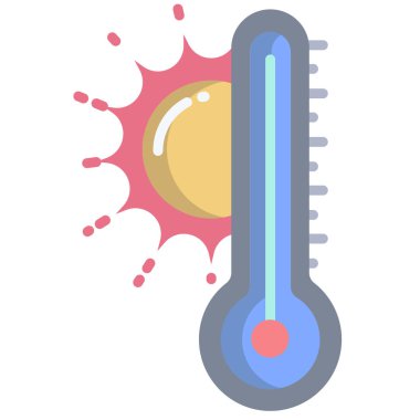 Sıcaklık basit simgesi, vektör çizim