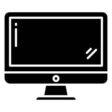 Bilgisayar monitörü. Basit vektör illüstrasyonu