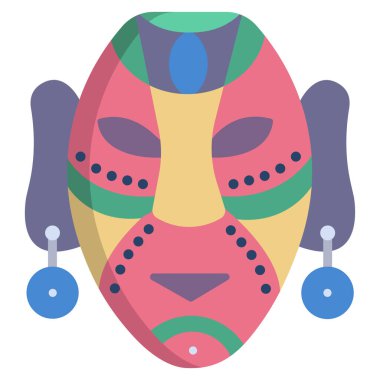 Afrikalı maskesinin vektör illüstrasyonu