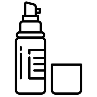 Beyaz arkaplandaki basit Serum simgesi