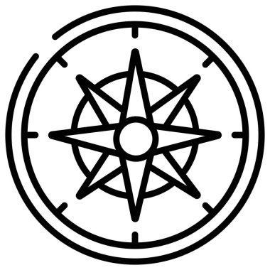 Pusula. Web simgesi basit illüstrasyon 