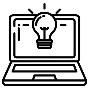 Bir fikrim var. Web simgesi basit tasarım