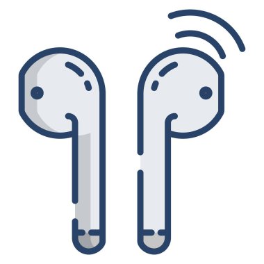 Hava podlarının vektör simgesi, beyaz arkaplanda izole edilmiş basit element.