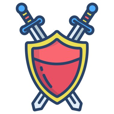 Kalkan. Web simgesi basit tasarım