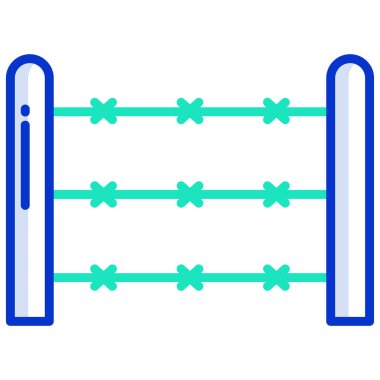 Çit. Web simgesi basit illüstrasyon