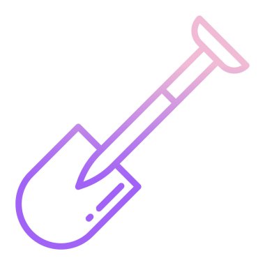 Beyaz arkaplanda basit bir kürek simgesi