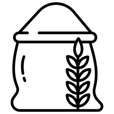 Ekmek. Web simgesi basit illüstrasyon