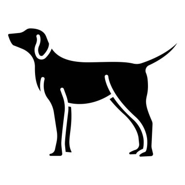 köpek ağı simgesi, vektör illüstrasyonu 