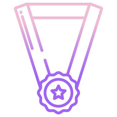 Madalya. Web simgesi basit illüstrasyon