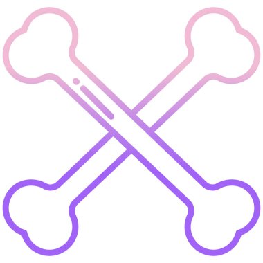 Basit vektör simgesi, kemiklerin çizimi