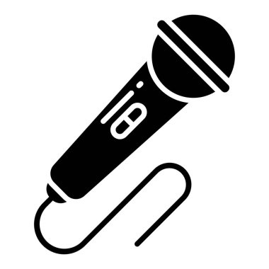 mikrofon simgesi vektör illüstrasyonu