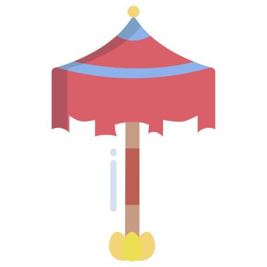 Şemsiye. Web simgesi basit illüstrasyon