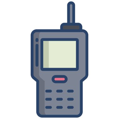 Telsiz talkie basit simgesi, vektör illüstrasyonu