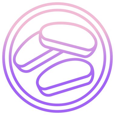 Biscotto web simgesi basit illüstrasyon