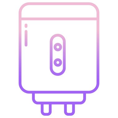 Su ısıtıcı simge vektör çizim