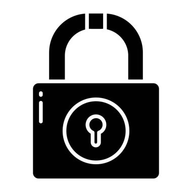 asma kilit simgesi, vektör çizimi