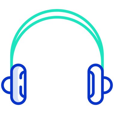 kulaklıklar web simgesi, vektör illüstrasyonu 