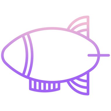 Basit vektör simgesi, aerostat çizimi