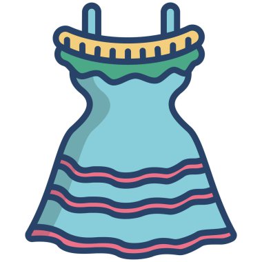 Meksika giysi vektörü simgesi modern basit tasarım