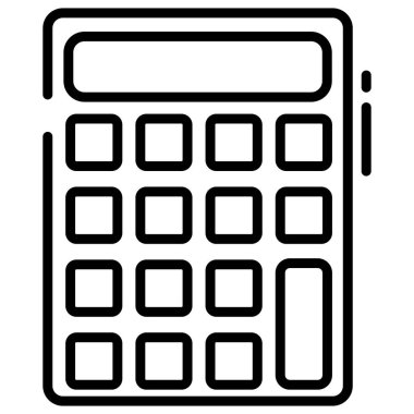 Hesap makinesi. Web simgesi basit illüstrasyon 