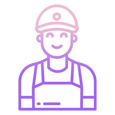 garson web simgesi basit vektör illüstrasyonu