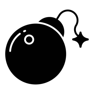 Basit vektör simgesi, bombanın çizimi