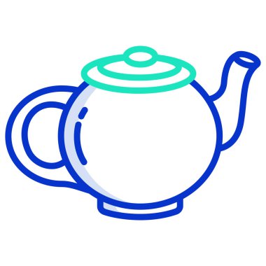 Beyaz arkaplanda çay basit vektör simgesi