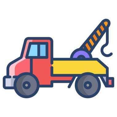 kamyon web simgesi basit illüstrasyon