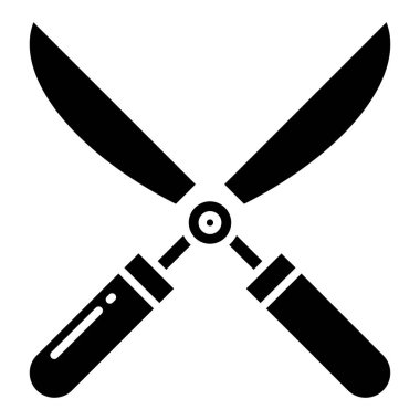 Basit vektör simgesi, makasların çizimi 